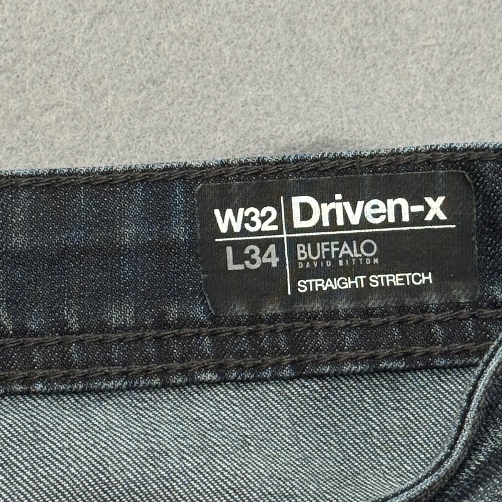 Buffalo David Bitton Jeans Men's 32x34 Blue Dark Wash Driven-X Straight Stretch - Picture 8 of 9